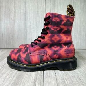 NEW Dr. Martens Docs 1460 Tie Dye Pink Suede Leather Combat Boots Women’s Size 5